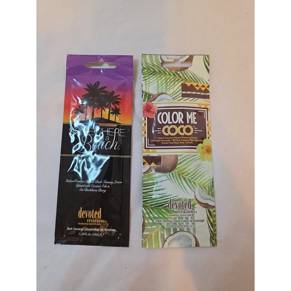 Color Me Coco .5 Fl Oz Somewhere On A Beach .5 Oz Suntan Lotions Samples